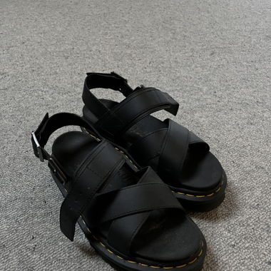 Leather Plateau Sandals by Doc Martens