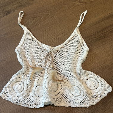Top Bianco in Pizzo all’uncinetto Boho