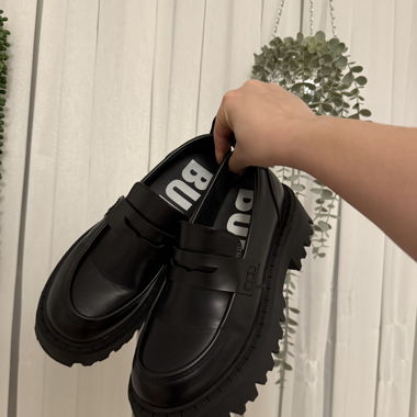 Mocassins noirs chunky