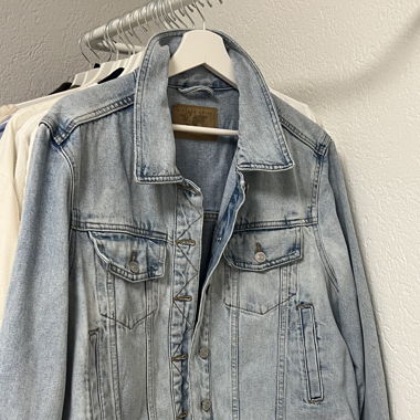 light blue jeans jacket vintage amisu