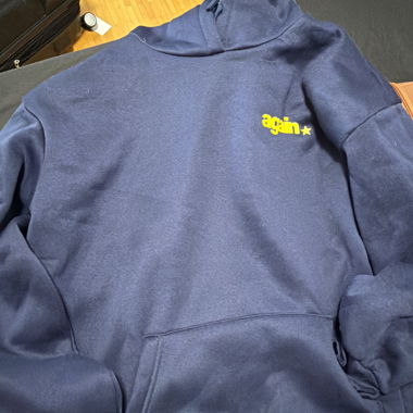 Sweat à capuche bleu marine