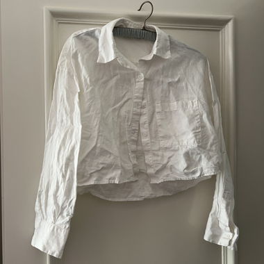 Camicia di lino ZARA con tasca sul petto