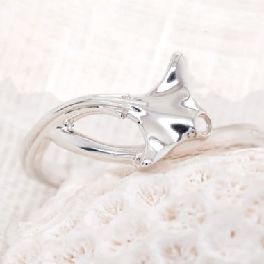 Silberring Manta Rochen