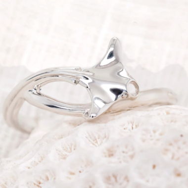 Silberring Manta Rochen
