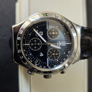 Black Swatch Chronograph