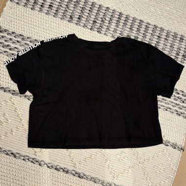 Hollister Crop T-Shirt Black