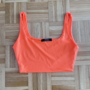 Bershka crop top neon