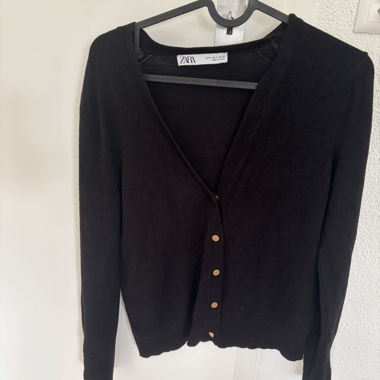 Cardigan boutonné noir ZARA