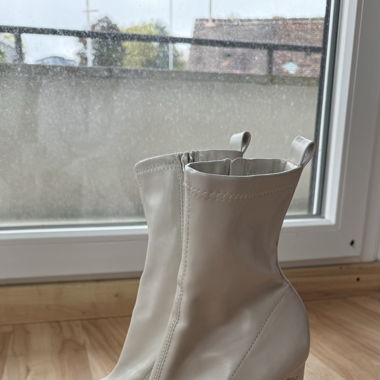 Stiefel weiss/beige