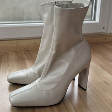 Stiefel weiss/beige