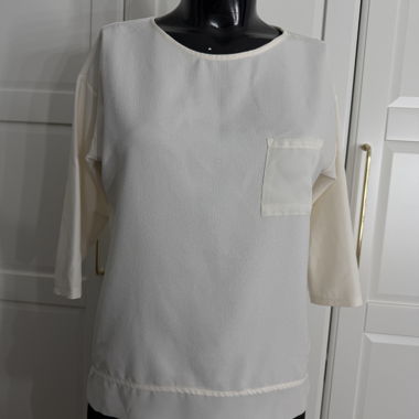 Top color crema maniche 3/4 S