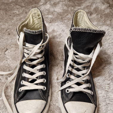 Converse Leder schwarz