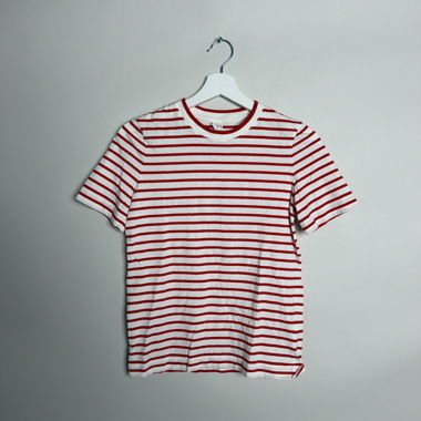 T-shirt Bambino a Righe Rosse