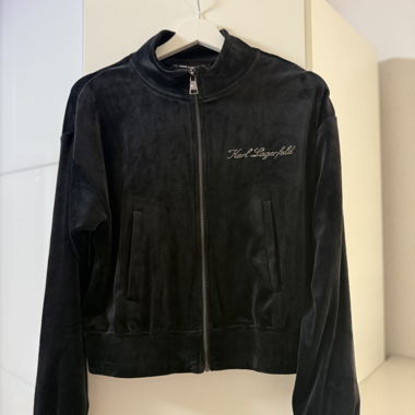 Karl Lagerfeld Jacke Samt mit Rhinestone