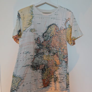 Welt Karten Print Shirt