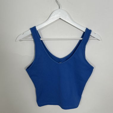 Hollister blaues geripptes Tanktop