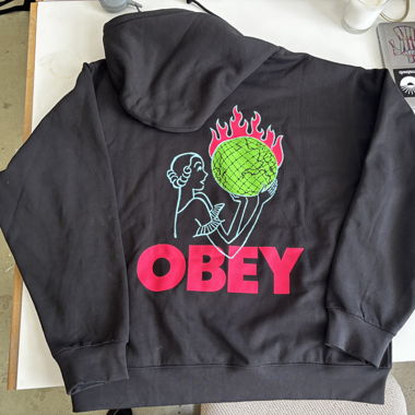 OBEY Black Hoodie - L