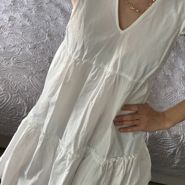 White Ruffle Dress