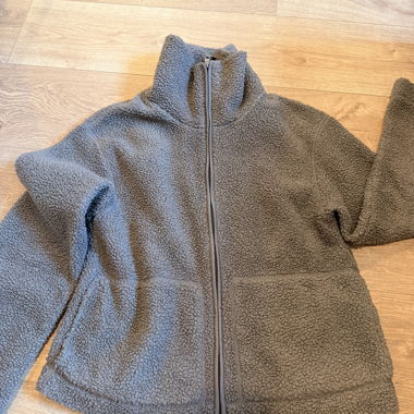 Veste polaire grise zippée taille S