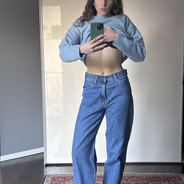  high waisted straight leg levi’s blue jeans