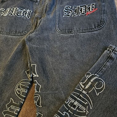 Pantalone nero in jeans