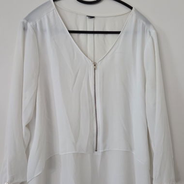 Camicia bianca con zip