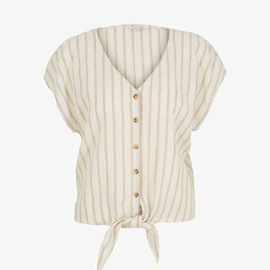 Bluse mit Knotendetail - Tom Tailor Denim