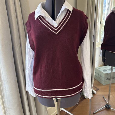 Maglione con camicia integrata