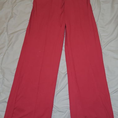 Pantaloni ampi rosa con vita elastica