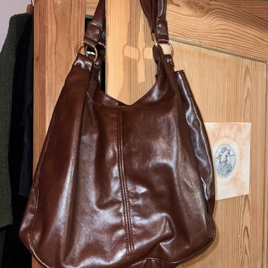 Large brown shoulder bag