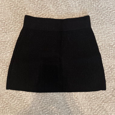 Schwarzer Mini Strickrock