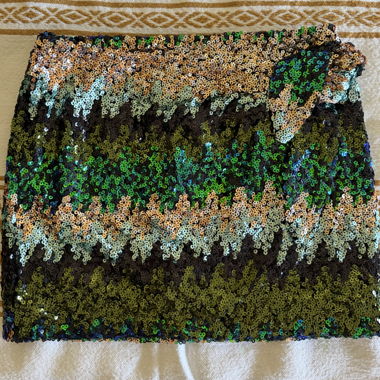 Mini jupe sequins multicolore Sézane 