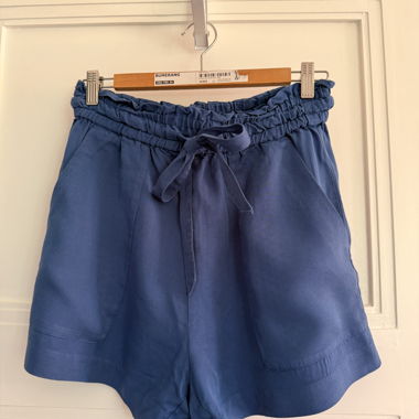 Blue Lyocell Shorts EU 38