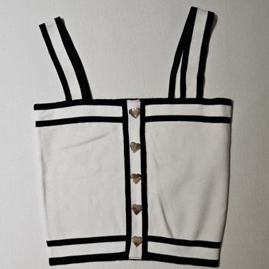 Top in maglia elegante con cuoricini