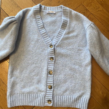Zara Blue Knit Cardigan