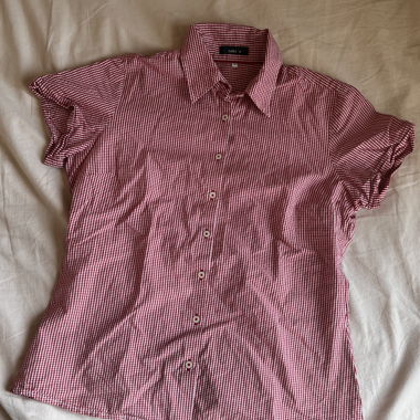 Blusa da escursione rossa a quadri