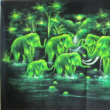  Moonlight elephants wall deco                   