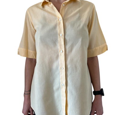 Chemise jaune clair en coton