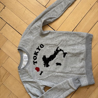 Grey Zoe Karssen Sweater "I Love Tokyo" S