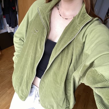Green Nike Cord Transition Jacket