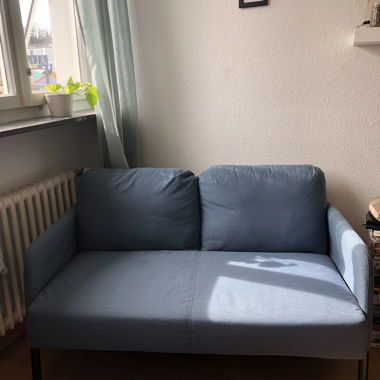 Blue Two-Seater Sofa