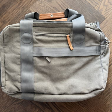 QWSTION Organic Washed Grey Weekender