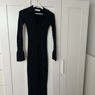Black long dress by Bershka