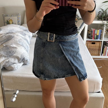 H&M wrap denim mini skirt EUR 38