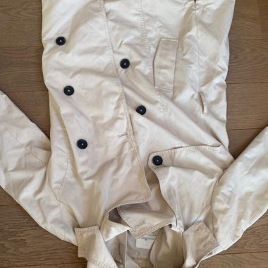 White buttoned coat