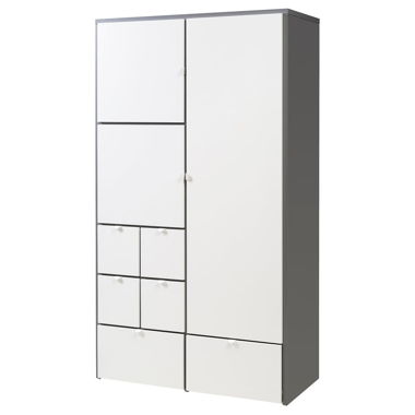 2 armadi Ikea bianchi e grigi