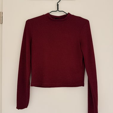 Maglione maniche lunghe bordeaux
