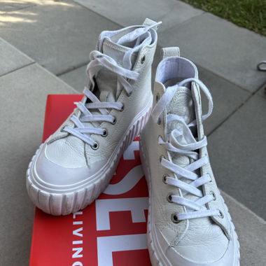 Diesel WHITE “S-Hanami Mid” sneakers,