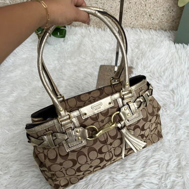Coach Monogram Tote Bag, medium size