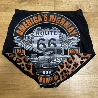 Route 66 Shorts with Leopard Pattern